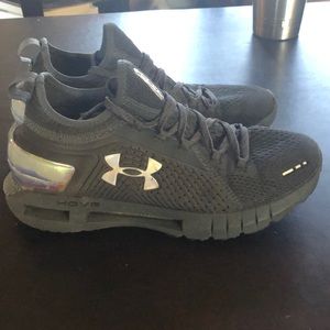 dark grey with metallic heal and details